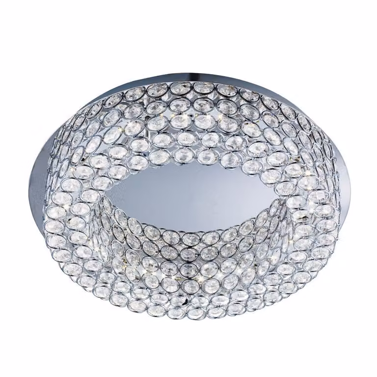Searchlight Vesta Led Plafondlamp - Chrome - Ø 40 cm
