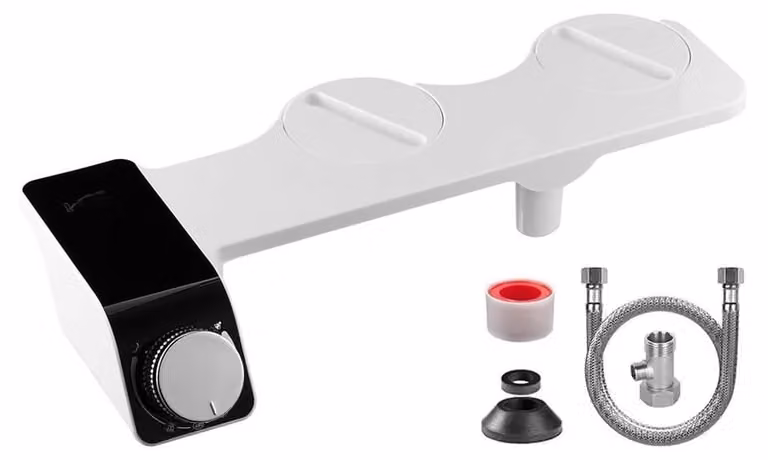 Dripio Niet-elektrisch bidet met dubbele spuitmond en instelbare waterdruk