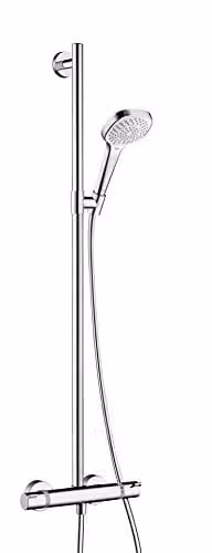 Hansgrohe Croma Select E douchesysteem met 3 straalsoorten, wit/chroom, 0,90m