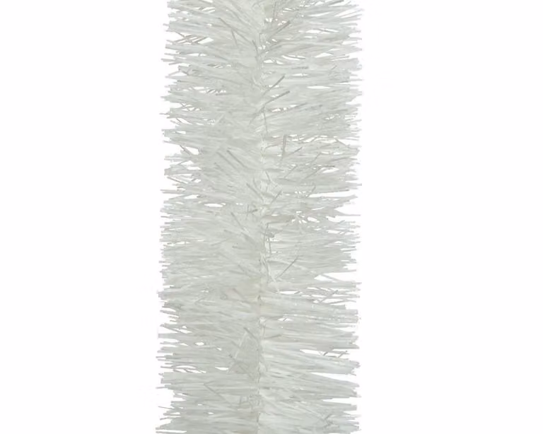 Decoris Lametta guirlande glans winterwit