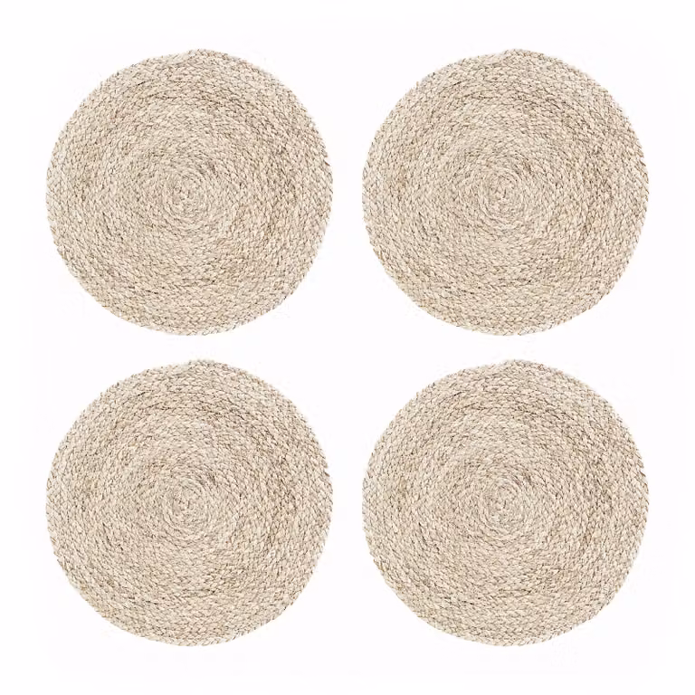 House Doctor Circle placemats zeegras beige set van 4, diameter: 38 cm