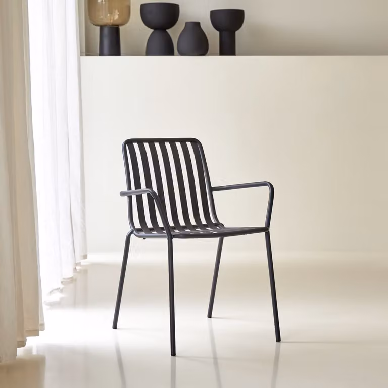 Tikamoon Gaby fauteuil - Zwart - Metaal
