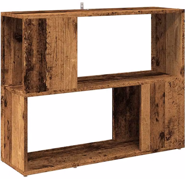 vidaXL Boekenkast en Kamerscherm in Houtkleur Oud - B: 80 cm, D: 24 cm, H: 63 cm