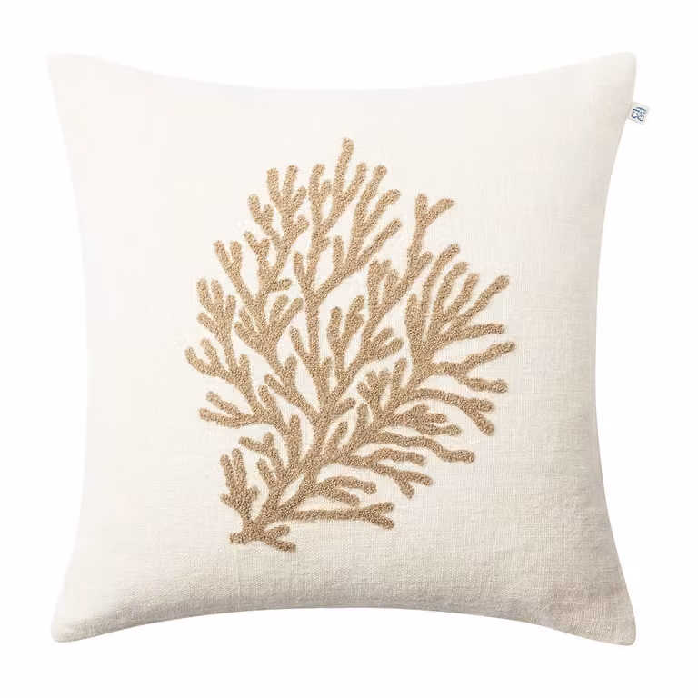 Chhatwal & Jonsson Coral kussenhoes Khaki 50 x 50 cm