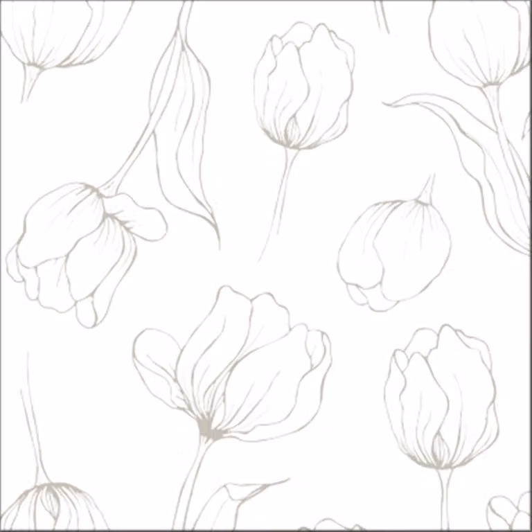 Cooee Design Tulipa servetten wit 33 x 33 cm