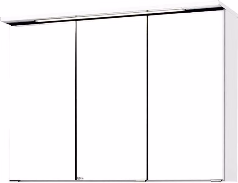 Lomadox Spiegelkast voor de badkamer, Wit, met LED-verlichting en deuren met demper, B/D/H: 66 x 20 x 90 cm