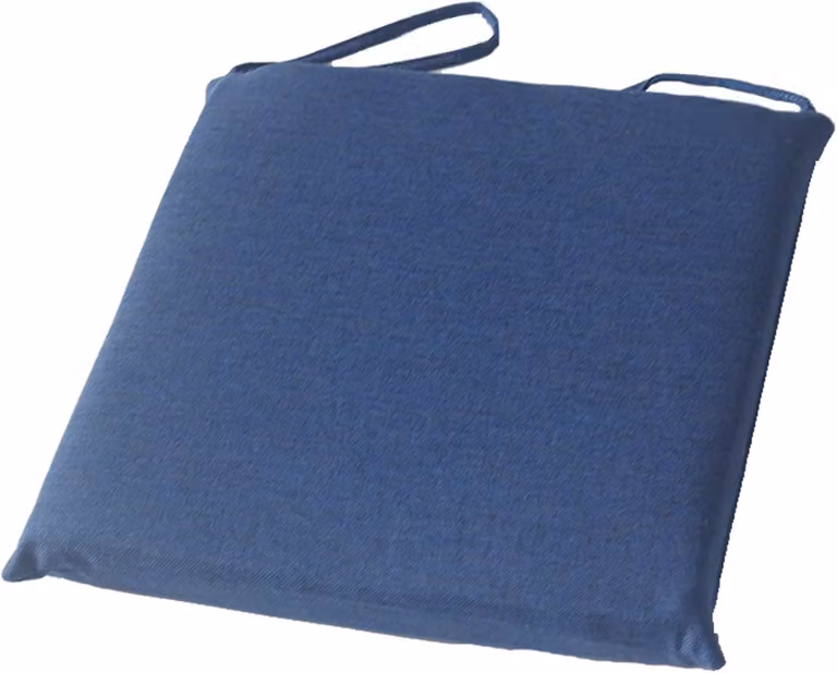 Set van 4 blauwe Tatami stoelkussens met hoge elasticiteit, 40 x 40 cm