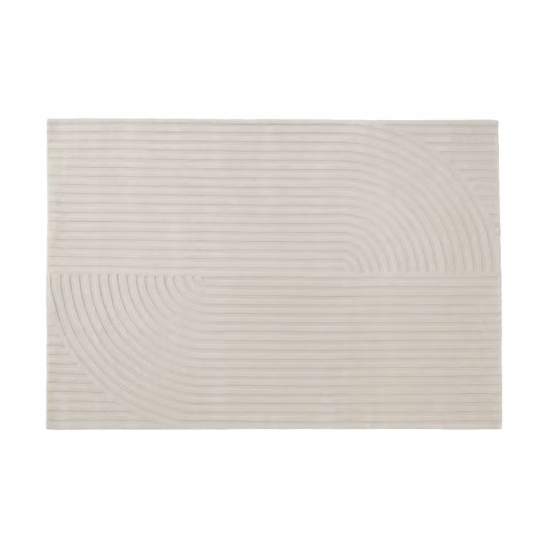 Muuto Relevo Rug Quattro vloerkleed van wol, Gebroken wit, 170 x 240 cm