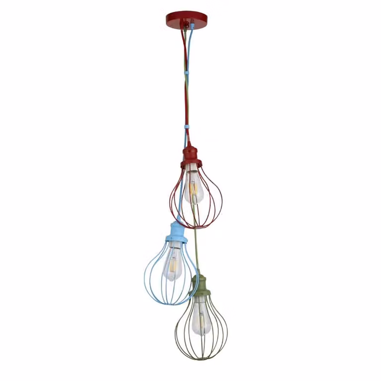 Searchlight Kinderkamer hanglamp Kids 3-lichts multicolour
