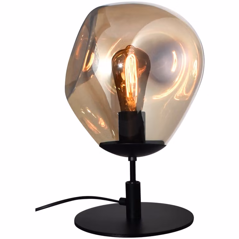 Masterlight Tafellamp Lava goud glas Ø 24cm