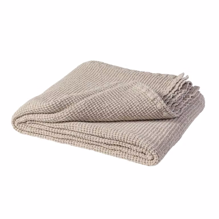 Scandi Living Moss bedsprei beige 260 x 260 cm