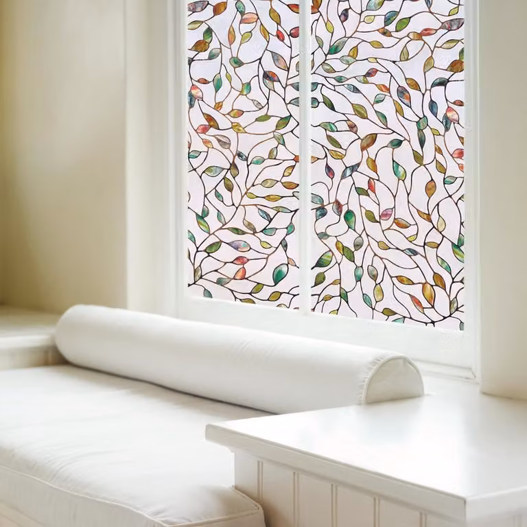 Meerkleurige raamfolie voor privacy zonder lijm, 92 x 61 cm