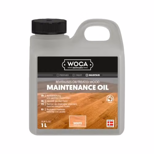 WOCA Verzorgende olie en onderhoudsolie - Wit - 1 liter