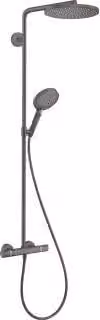 Hansgrohe Raindance S douchekolom 240 1jet PowderRain EcoSmart met thermostaat, geborsteld zwart chroom