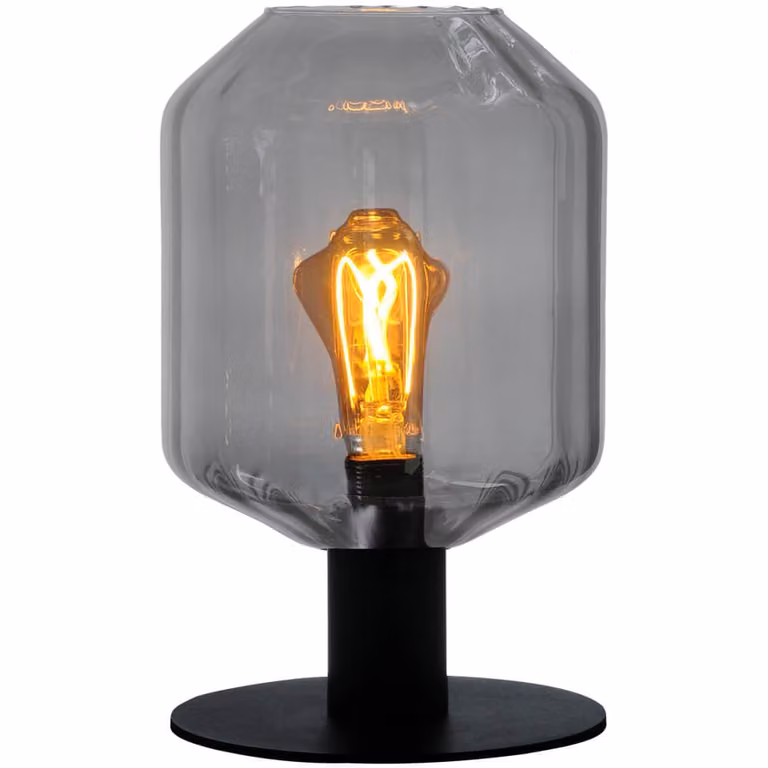 Masterlight Tafellamp Porto met Jagger smoke glas in grijs