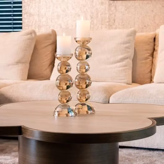 Richmond Interiors Kandelaar Emie klein goud van glas