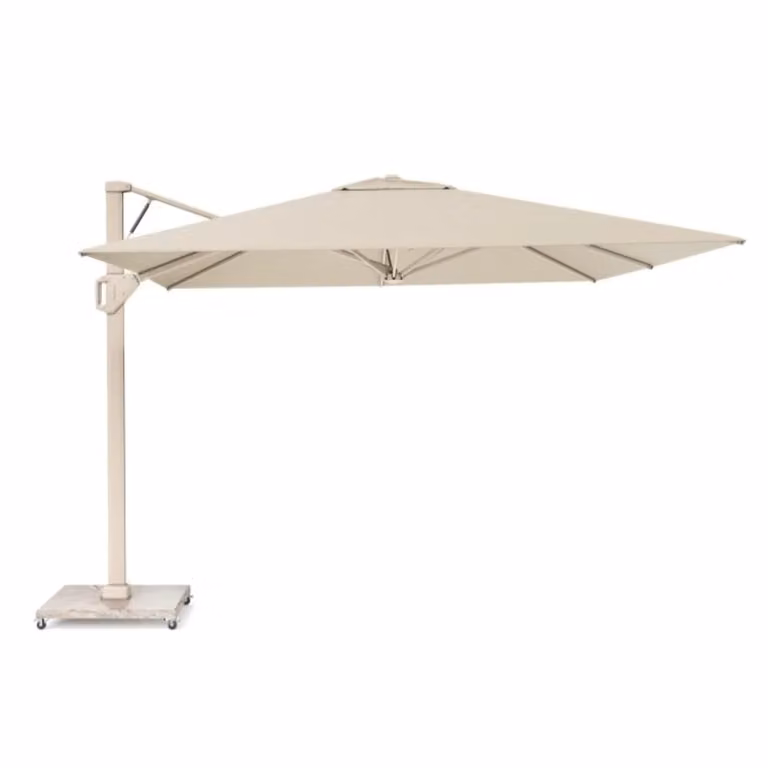 Beaufort zweefparasol Platinum met premium doek - Champagne/Sandstone - B/D/H: 320 x 320 cm