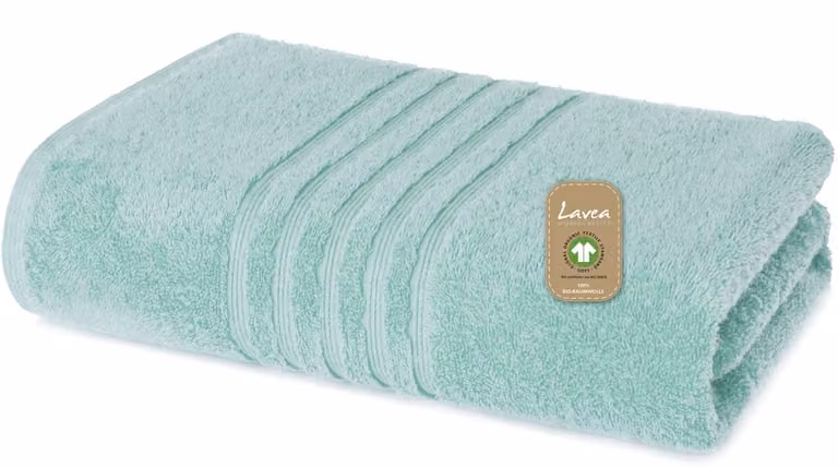 Lavea Saunahanddoek Bali Serie IJsblauwgroen 100% Biologisch Katoen B: 80 cm, L: 200 cm