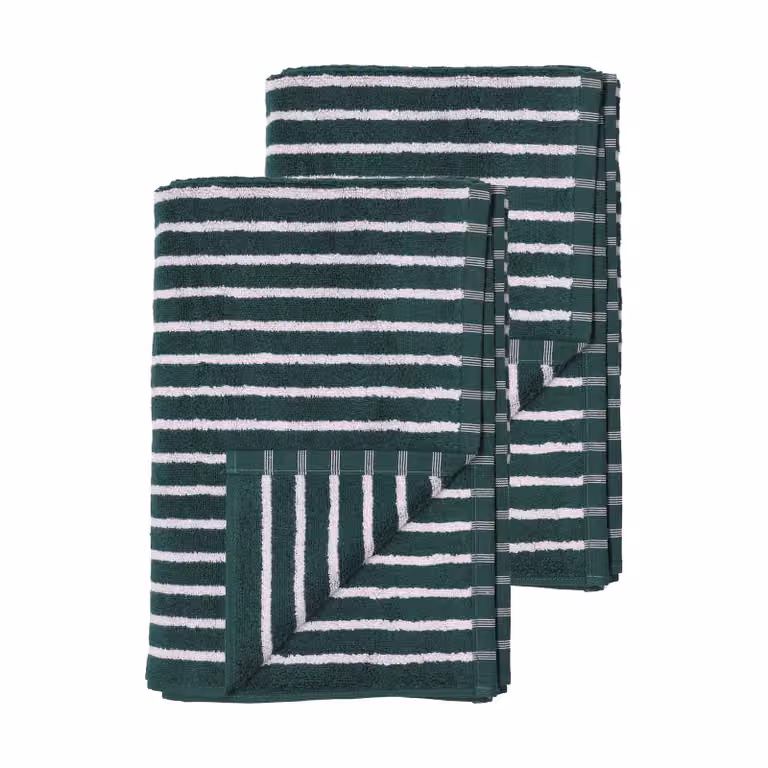Scandi Living Drift badhanddoeken 2-pack - Groen-paars - Breedte: 100 cm, Lengte: 150 cm