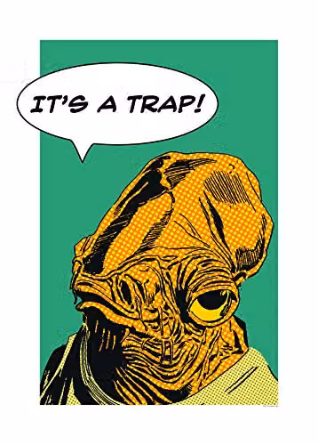 Komar Wandafbeelding Star Wars Classic Comic Quote Ackbar Kunstdruk B: 50 cm, H: 70 cm
