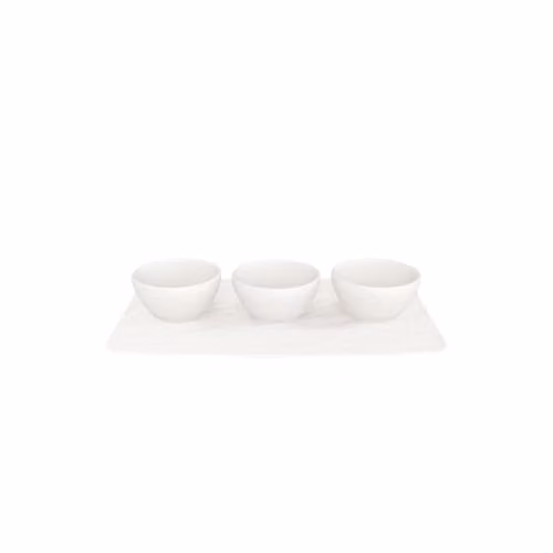 Villeroy & Boch Manufacture Rock Blanc dipschaaltje-set, wit, 4-delig