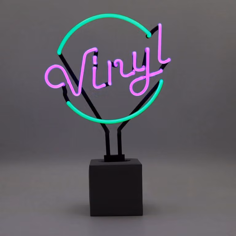 Locomocean Neon licht met voet - Vinyl - Multicolour - Black