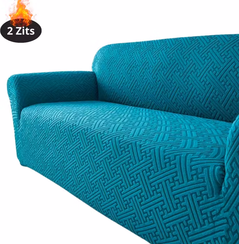 Bovista Bankhoes Stretch Bankbeschermer voor 2 Zits Sofa - Turquoise