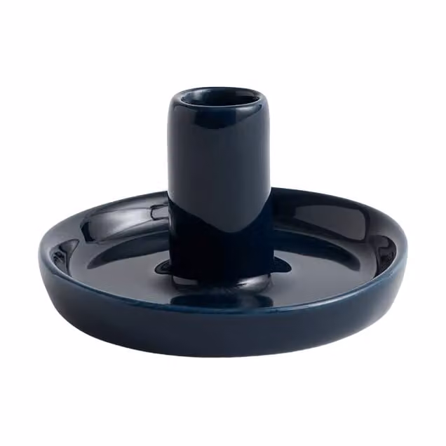HAY Disc kaarsenhouder voor tealights, Middernachtblauw, Ø7x4 cm