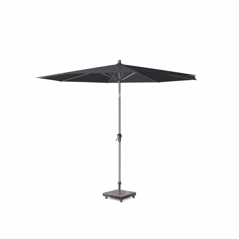 Platinum Sun & Shade Riva middenstokparasol antraciet Ø250cm kantelbaar met easy-up draaisysteem en 96% UV-bescherming