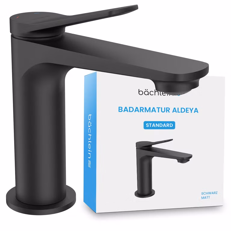 Bächlein Badarmatuur Aldeya - zwart, mat afwerking