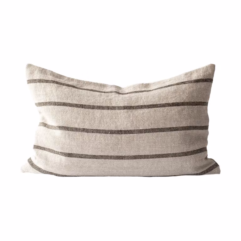 Tell Me More Melvin kussenhoes Taupe stripe 40x60 cm
