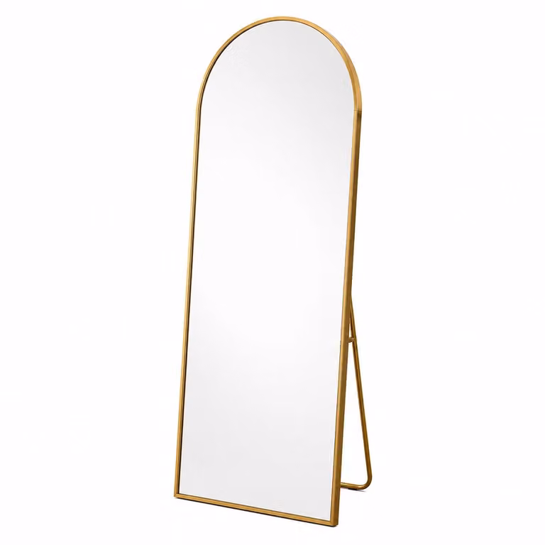 BDI Collective Boogspiegel - Staande spiegel - Goud - H 164 x B 54 cm