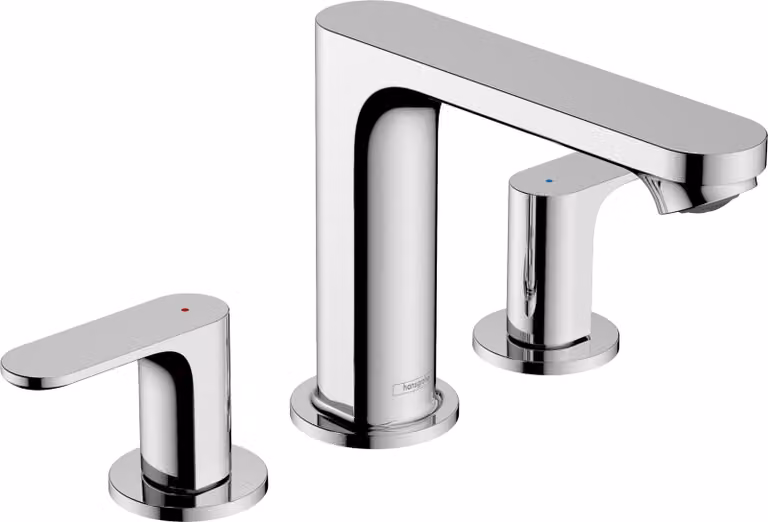 Hansgrohe Rebris S wastafelmengkraan, 3-gats, met trekstang, chroom