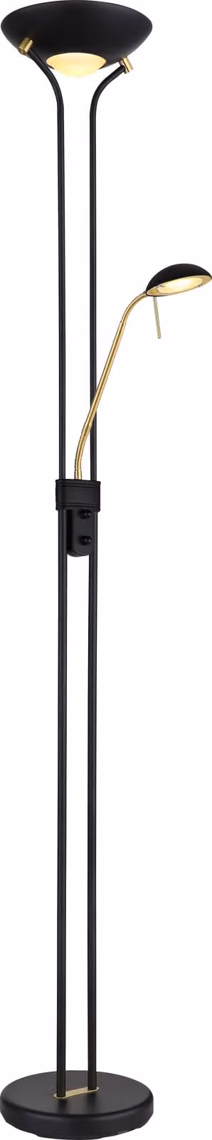 Globo Lighting Leonas Staande LED-lamp wit/zwart, Ø 26 cm