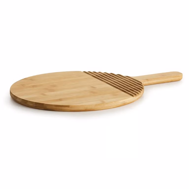 Sagaform Nature ronde snijplank van bamboe met handvat Ø30 cm