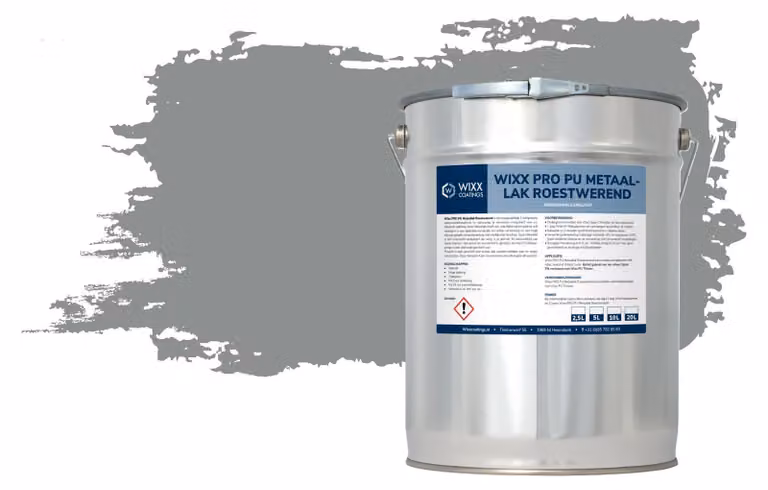 Wixx PRO Polyurethaan Metaallak Roestwerend - RAL 7042 Verkeersgrijs A - 2,5L