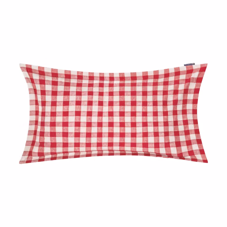Lexington Checked Cotton Flannel kussensloop Red-light beige 50x90 cm