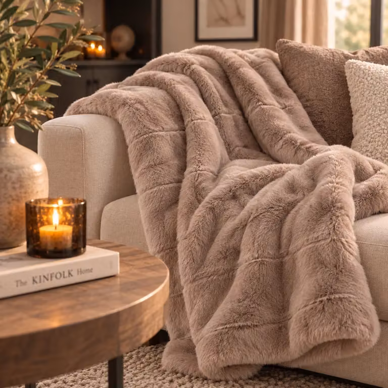 Countryfield Plaid Cosy Eloise Imitatiebont Grijs Bruin 170 x 130 cm