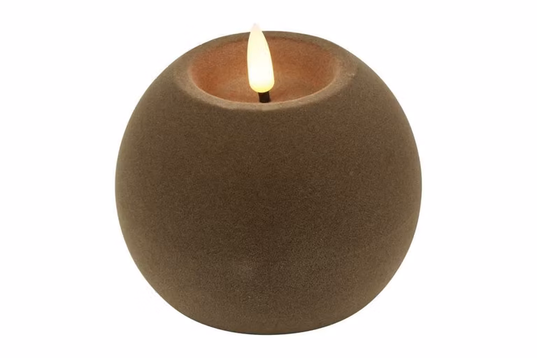 Countryfield Led bolkaars Lyon Taupe Velvet D10 H7,8 cm