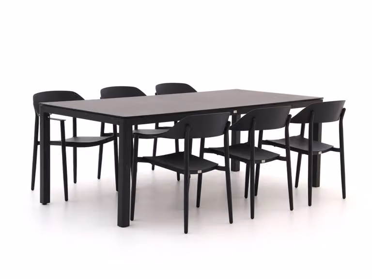 Bellagio Diningset voor 6 personen, 7-delig, Grijs, Aluminium en Kunststof