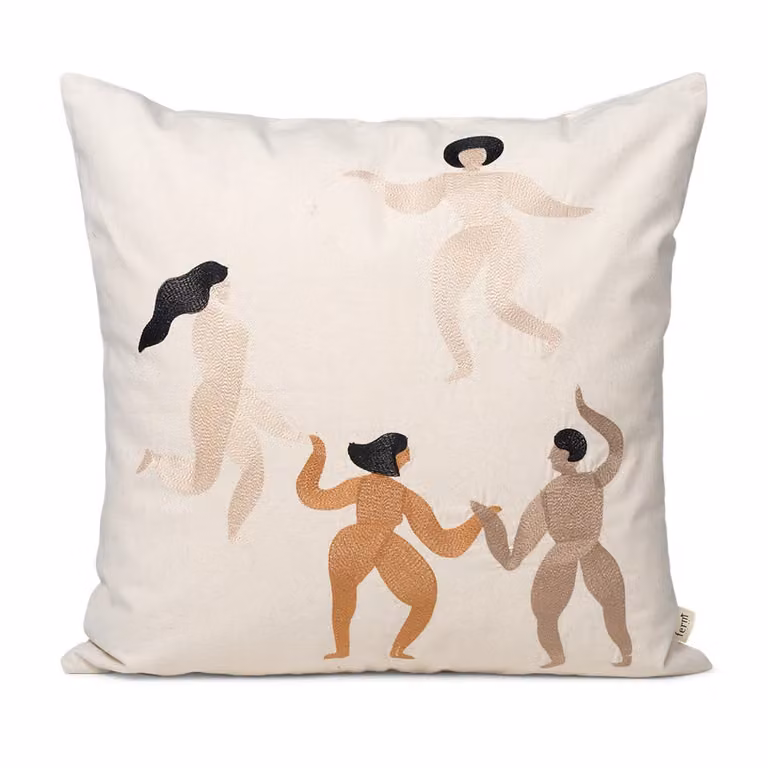 Ferm LIVING Free kussen beige/wit, 50 x 50 cm