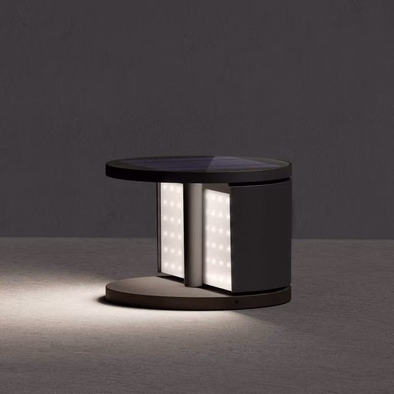KLEWE SWING LED solar tuinlamp, zwart, aluminium, Ø 20 cm, IP65