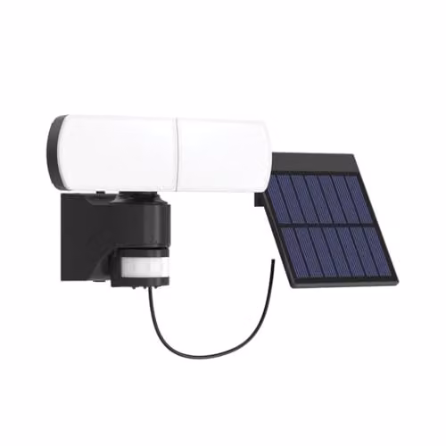 Xanlite Solar LED Wandlamp met 2 lampkoppen, 1500 lumen, IP44, bewegingssensor en accentverlichting voor tuin of keuken