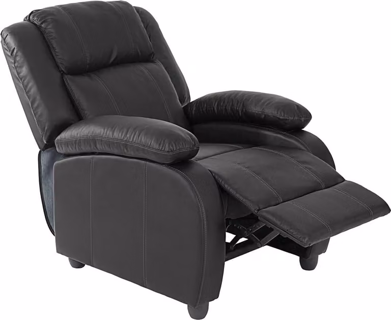 Mendler Lincoln Tv-fauteuil in zwart kunstleer