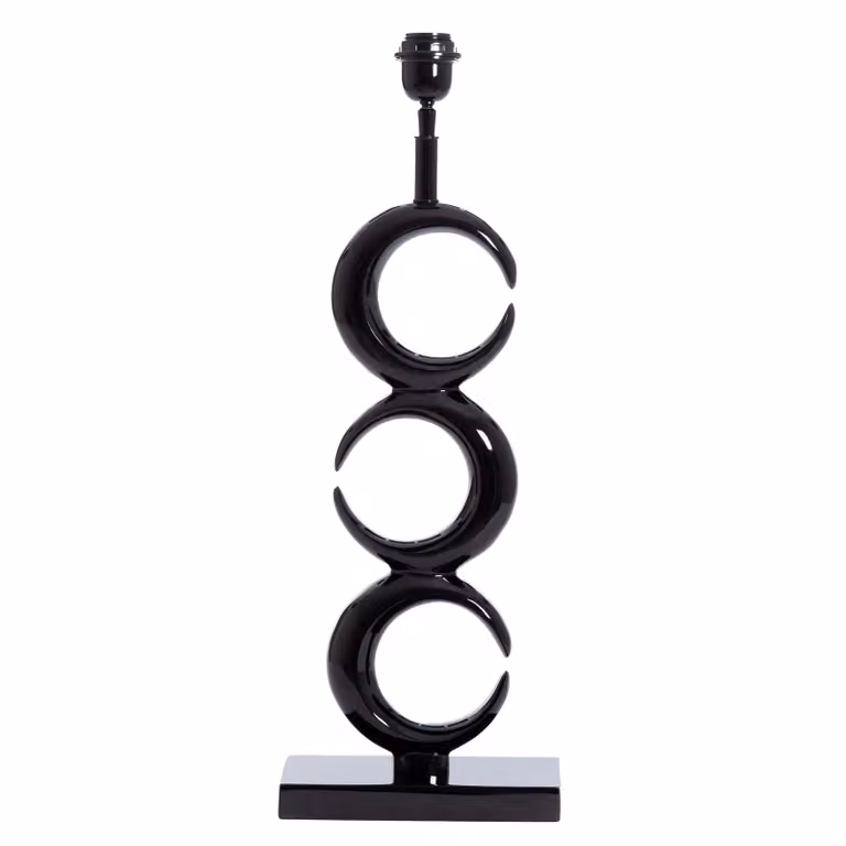 Light en Living Tafellampvoet MAAN zwart keramiek B/D/H: 23 x 13 x 65 cm
