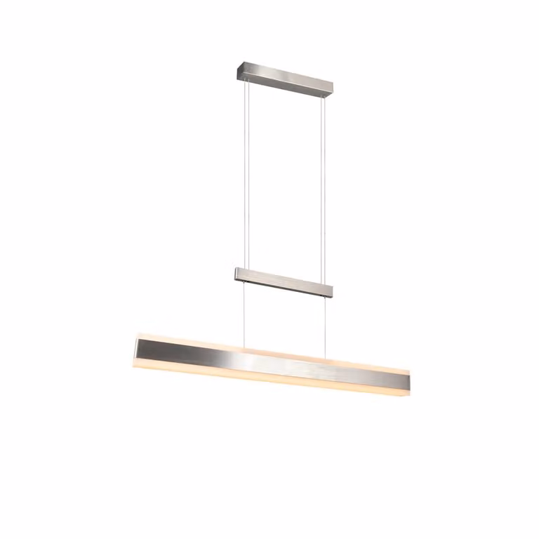 Moderne hanglamp Arcola Trio zilver van metaal, Hoogte: 152 cm