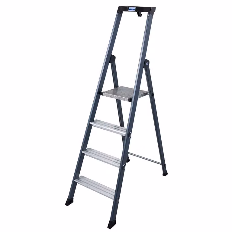 Krause 124180 Sepro stalen steigertrap, geanodiseerd, 4 treden