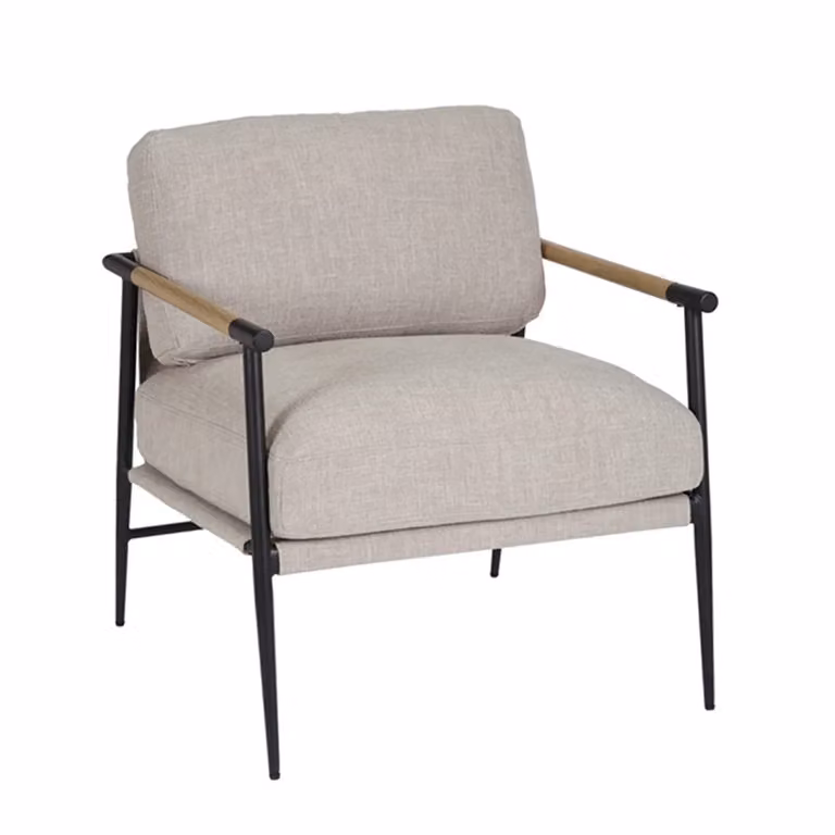 Bronx71 Fauteuil Jade Scandinavisch Design Beige Linnen