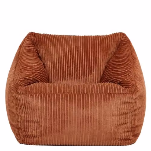 icon Natalia Corduroy Kinder Zitzak Fauteuil met Vulling, Oranje