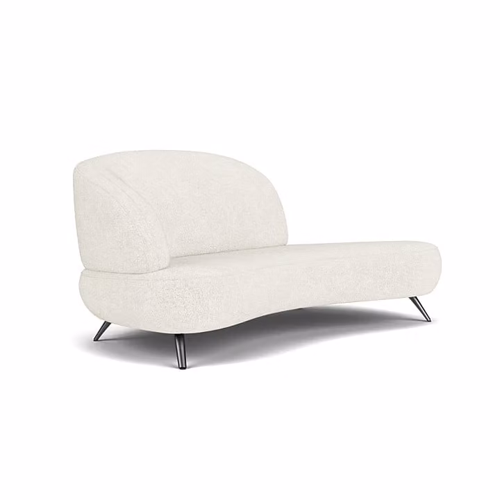 Prominent Chaise Longue Bank Miami - Wit - Stof - L-vormig